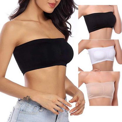 Top Bandeau Sin Tirantes – ¡Cómodo, Invisible y Disponible en 3 Colores!